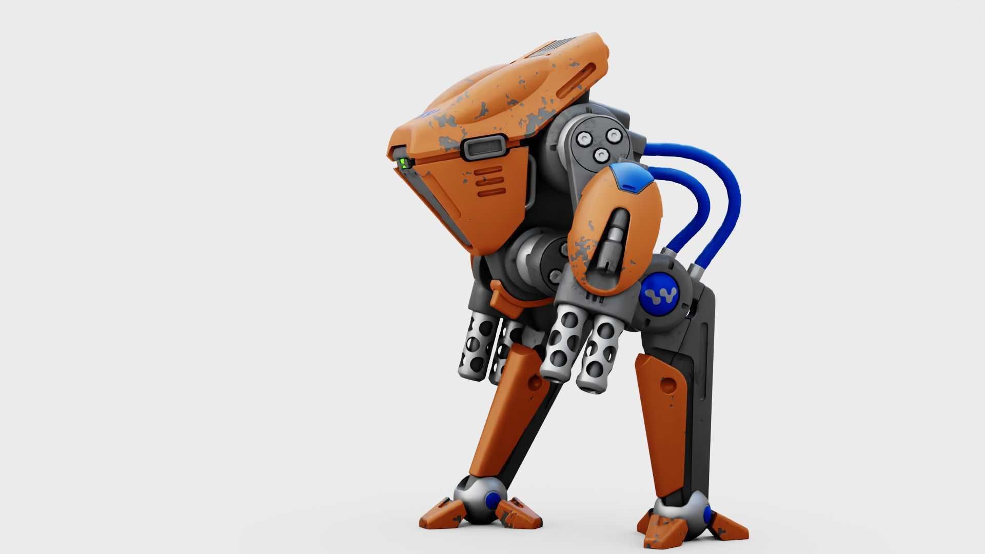 BATTLE DROID TORROUS RIGGED 3D model_7