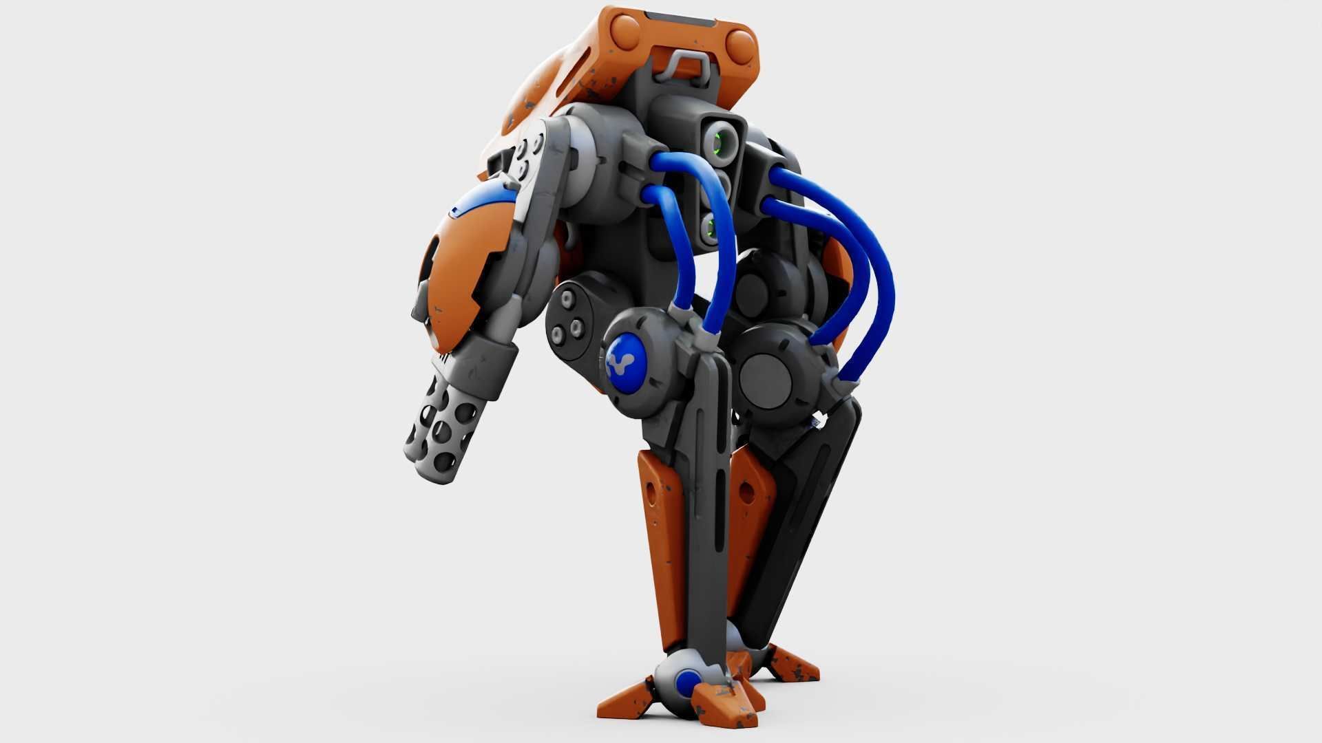 BATTLE DROID TORROUS RIGGED 3D model_11
