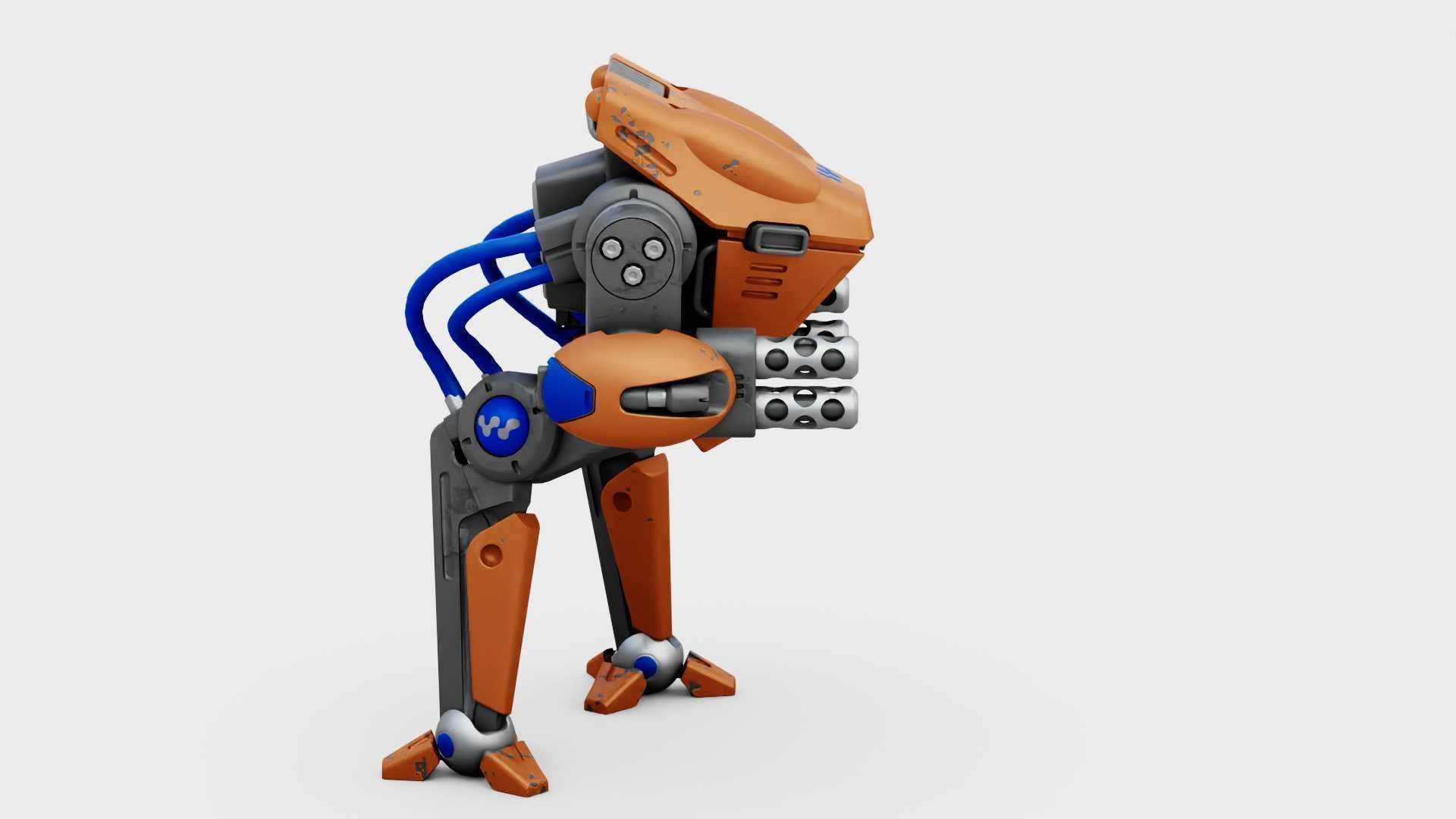 BATTLE DROID TORROUS RIGGED 3D model_25