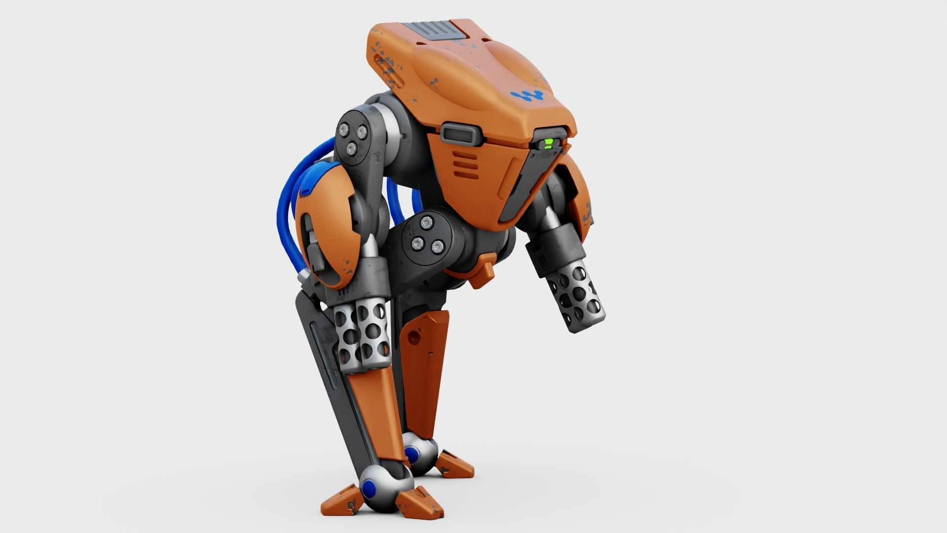 BATTLE DROID TORROUS RIGGED 3D model_1