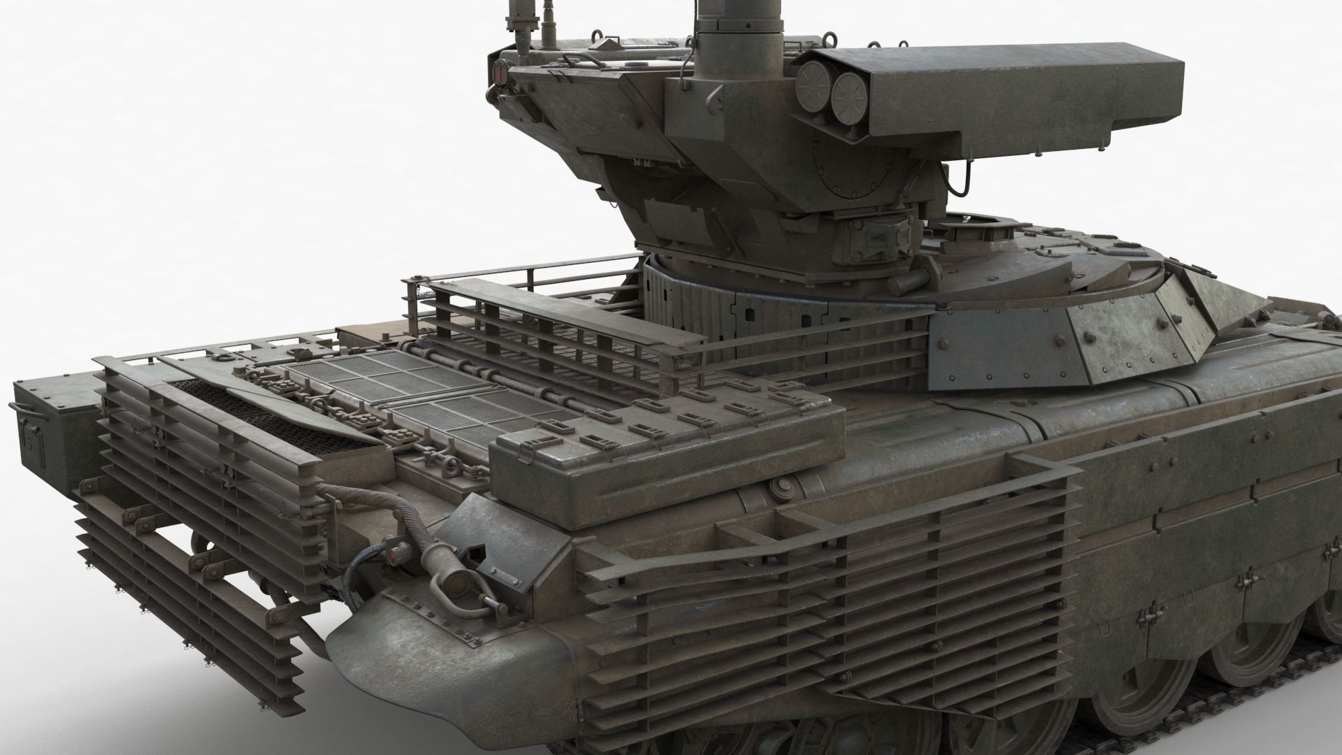 Tank Terminator BMPT 72 Green Dirty 3D model_33