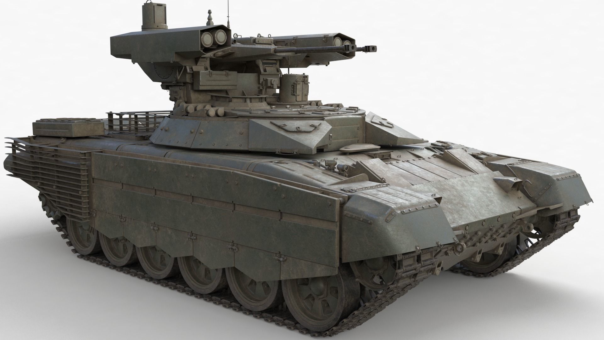 Tank Terminator BMPT 72 Green Dirty 3D model_29