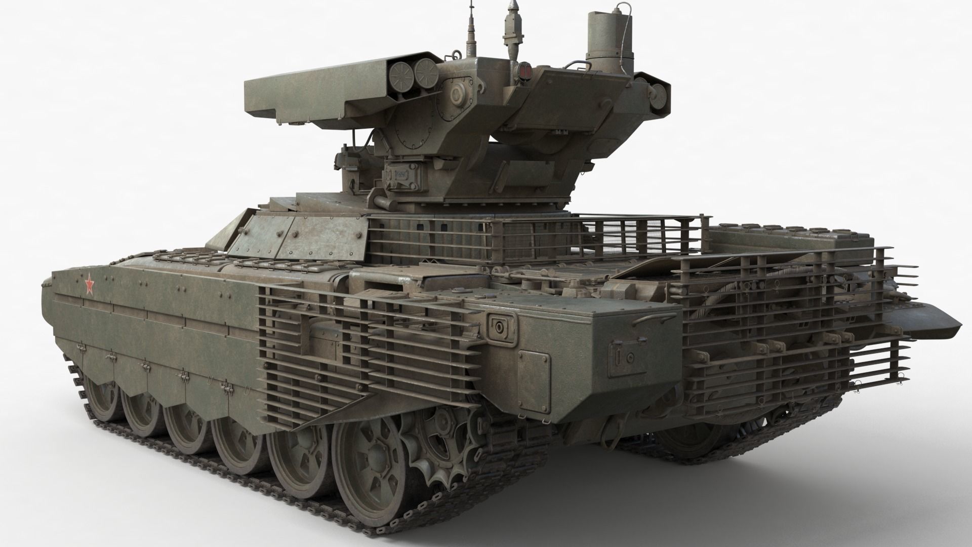Tank Terminator BMPT 72 Green Dirty 3D model_28