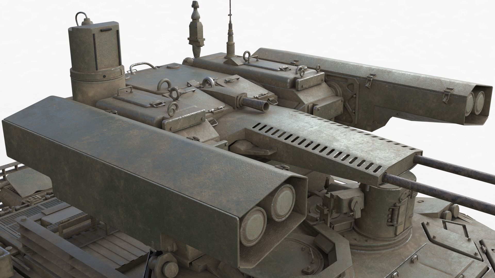 Tank Terminator BMPT 72 Green Dirty 3D model_39