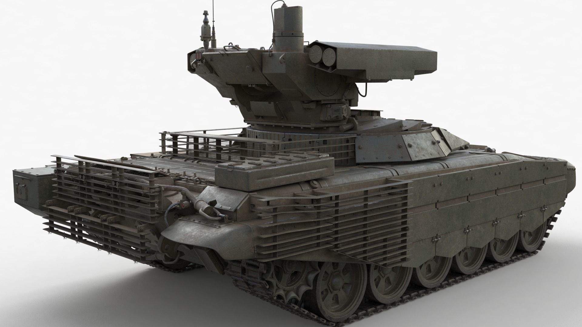 Tank Terminator BMPT 72 Green Dirty 3D model_30