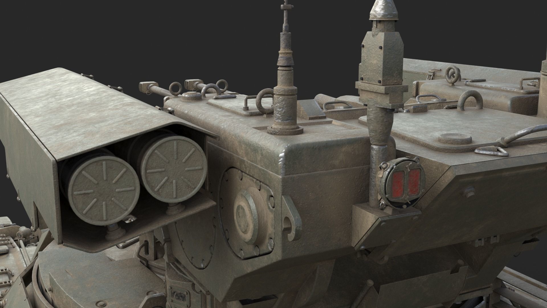 Tank Terminator BMPT 72 Green Dirty 3D model_26