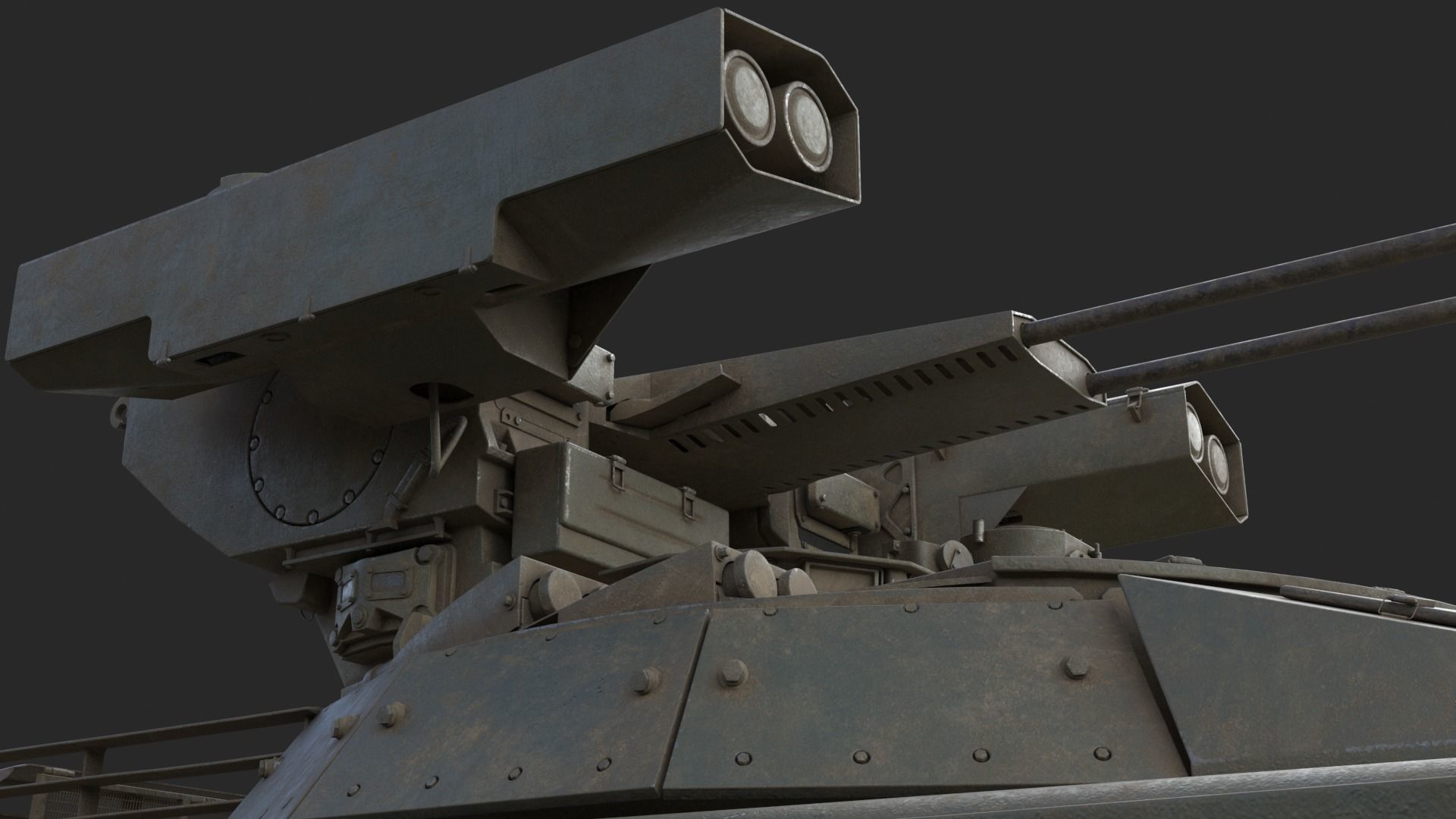 Tank Terminator BMPT 72 Green Dirty 3D model_25