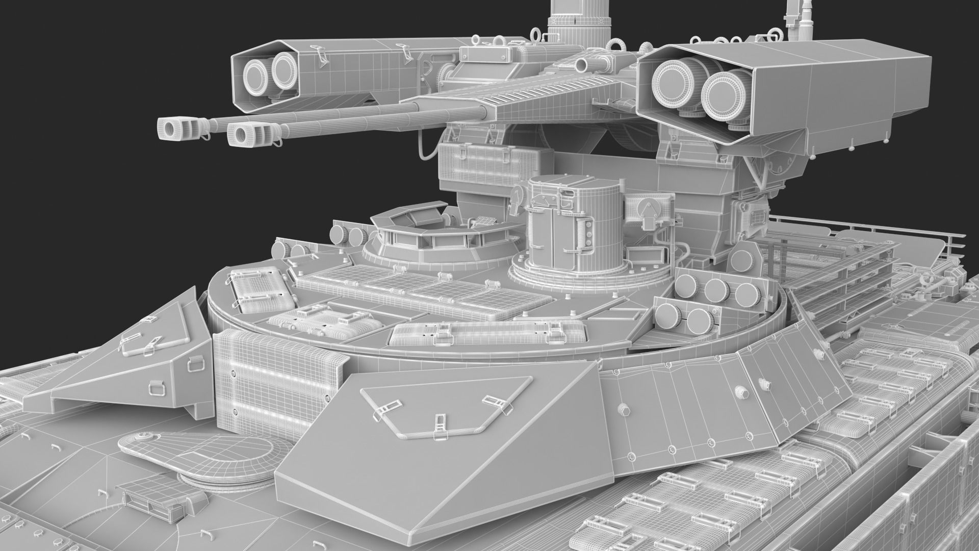 Tank Terminator BMPT 72 Green Dirty 3D model_48