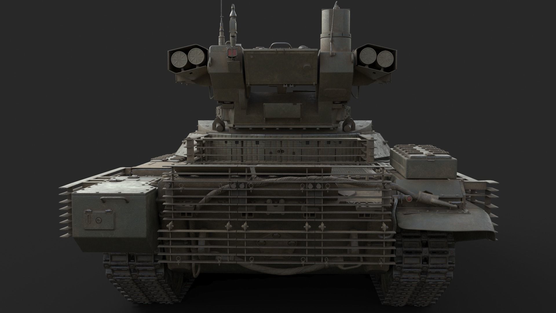 Tank Terminator BMPT 72 Green Dirty 3D model_10