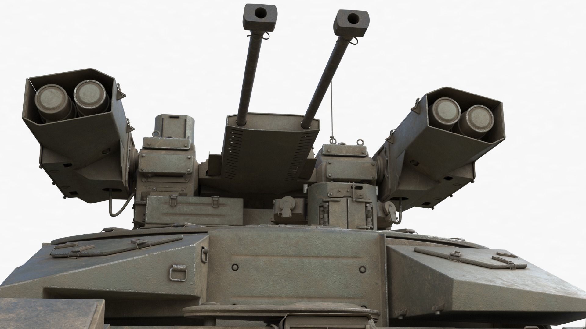 Tank Terminator BMPT 72 Green Dirty 3D model_40