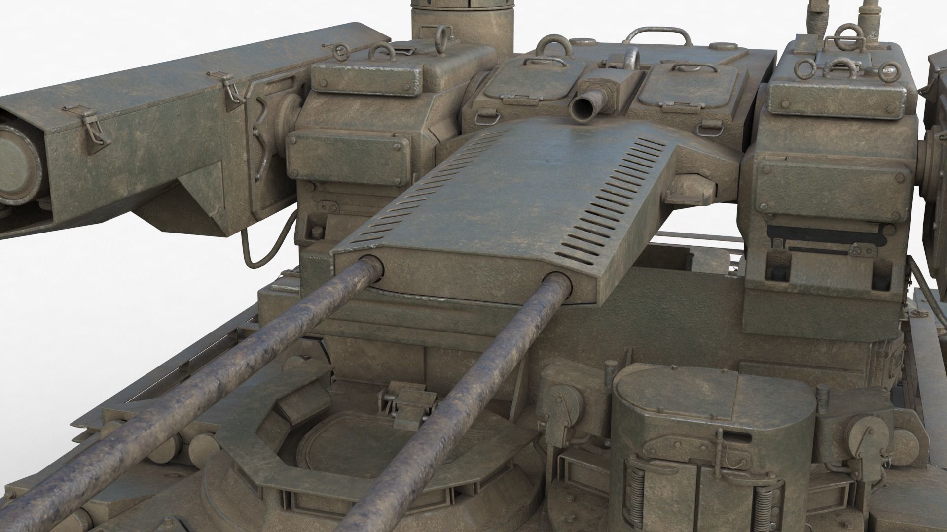 Tank Terminator BMPT 72 Green Dirty 3D model_42