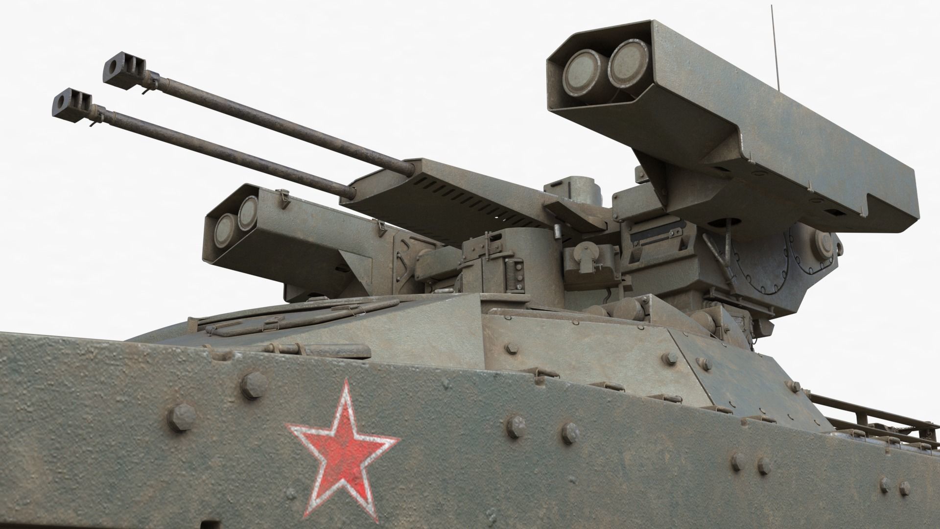 Tank Terminator BMPT 72 Green Dirty 3D model_41