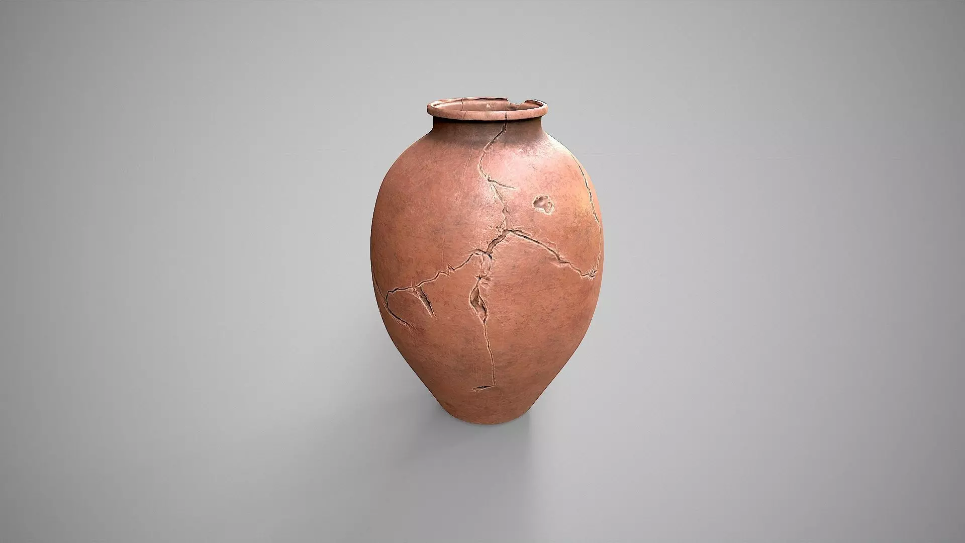 Clay Vessel-4 Low-poly 3D model