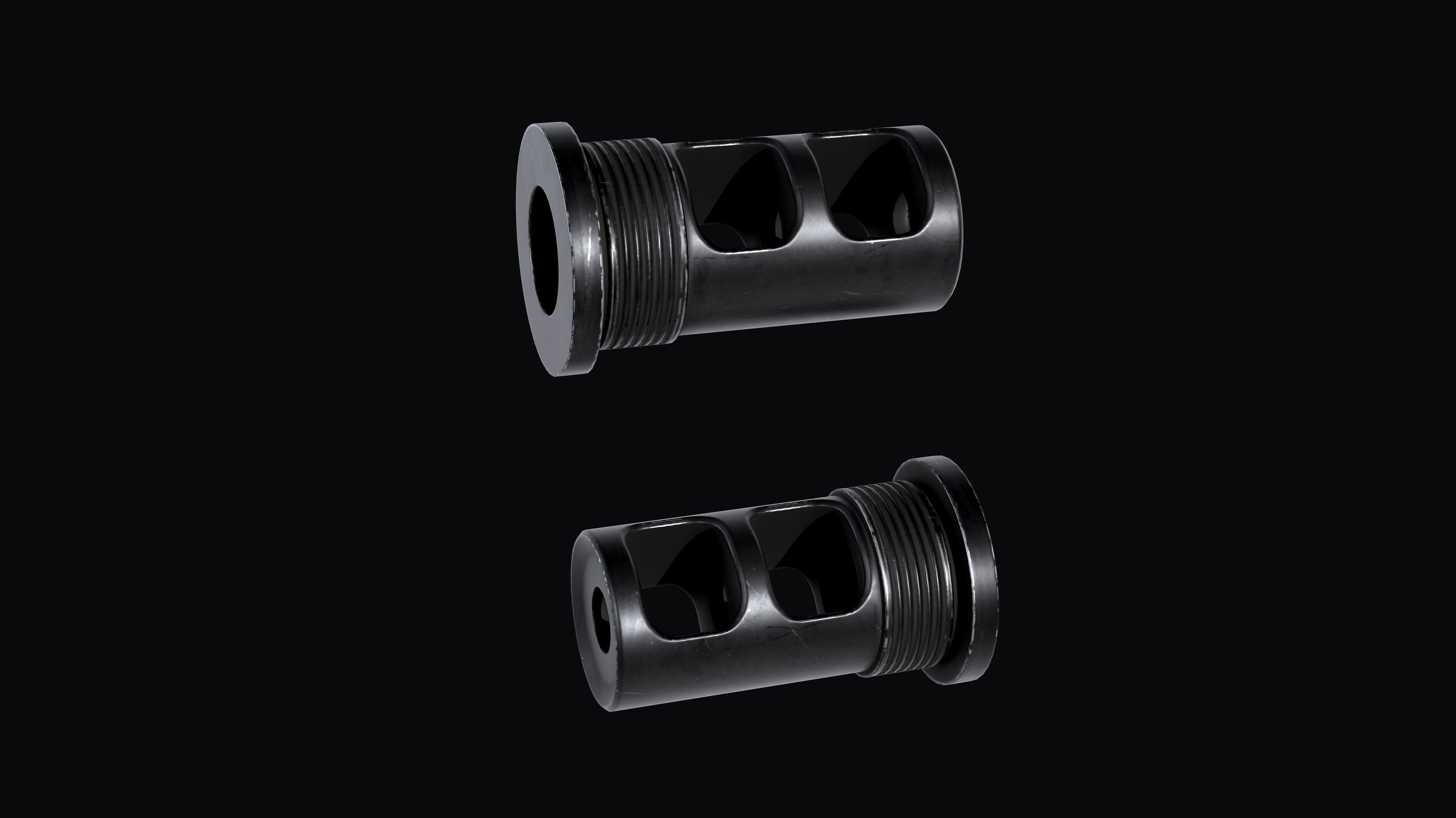 AWC Thor PSR XL multi caliber sound suppressor Low-poly 3D model_11