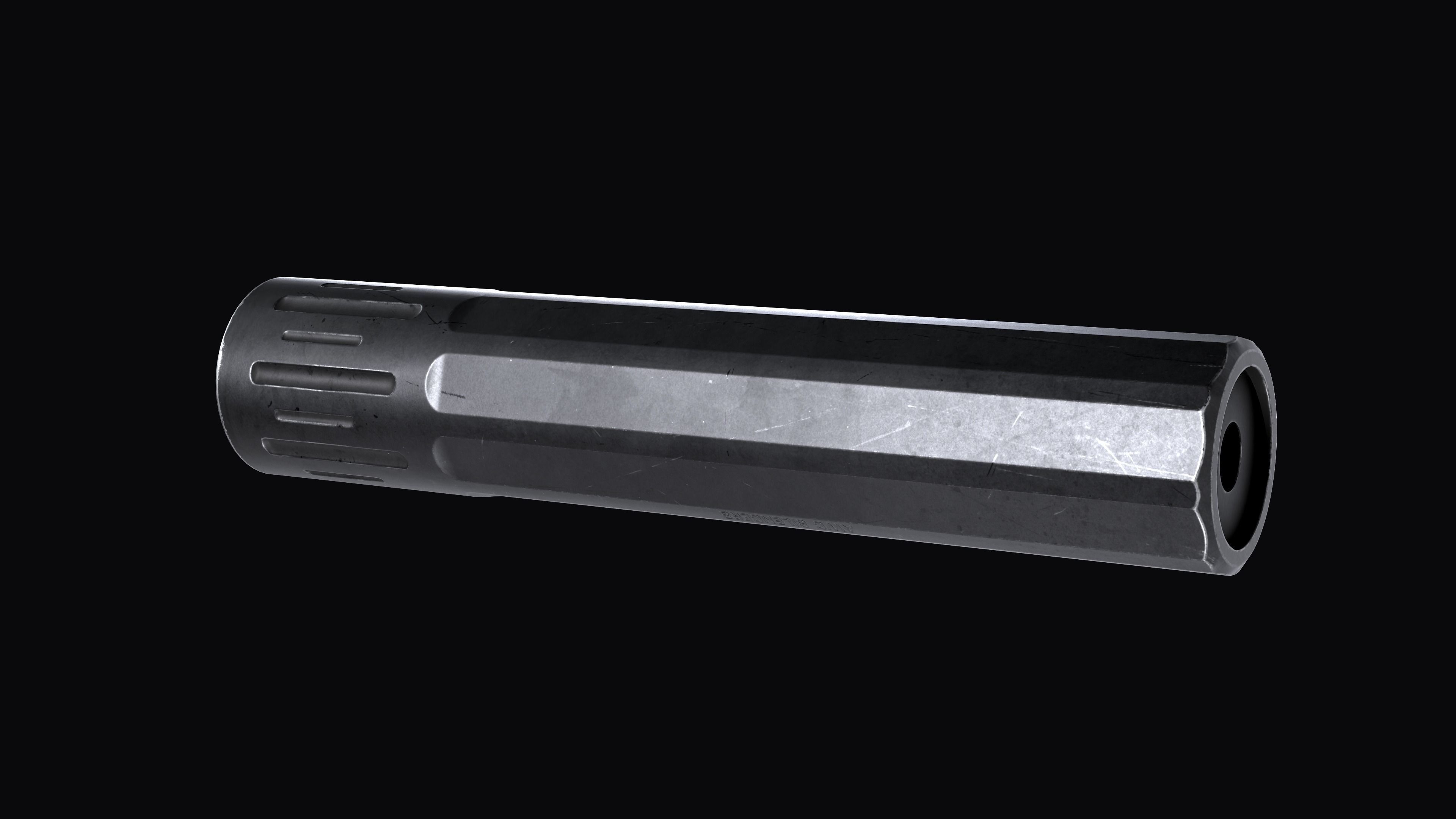 AWC Thor PSR XL multi caliber sound suppressor Low-poly 3D model_9