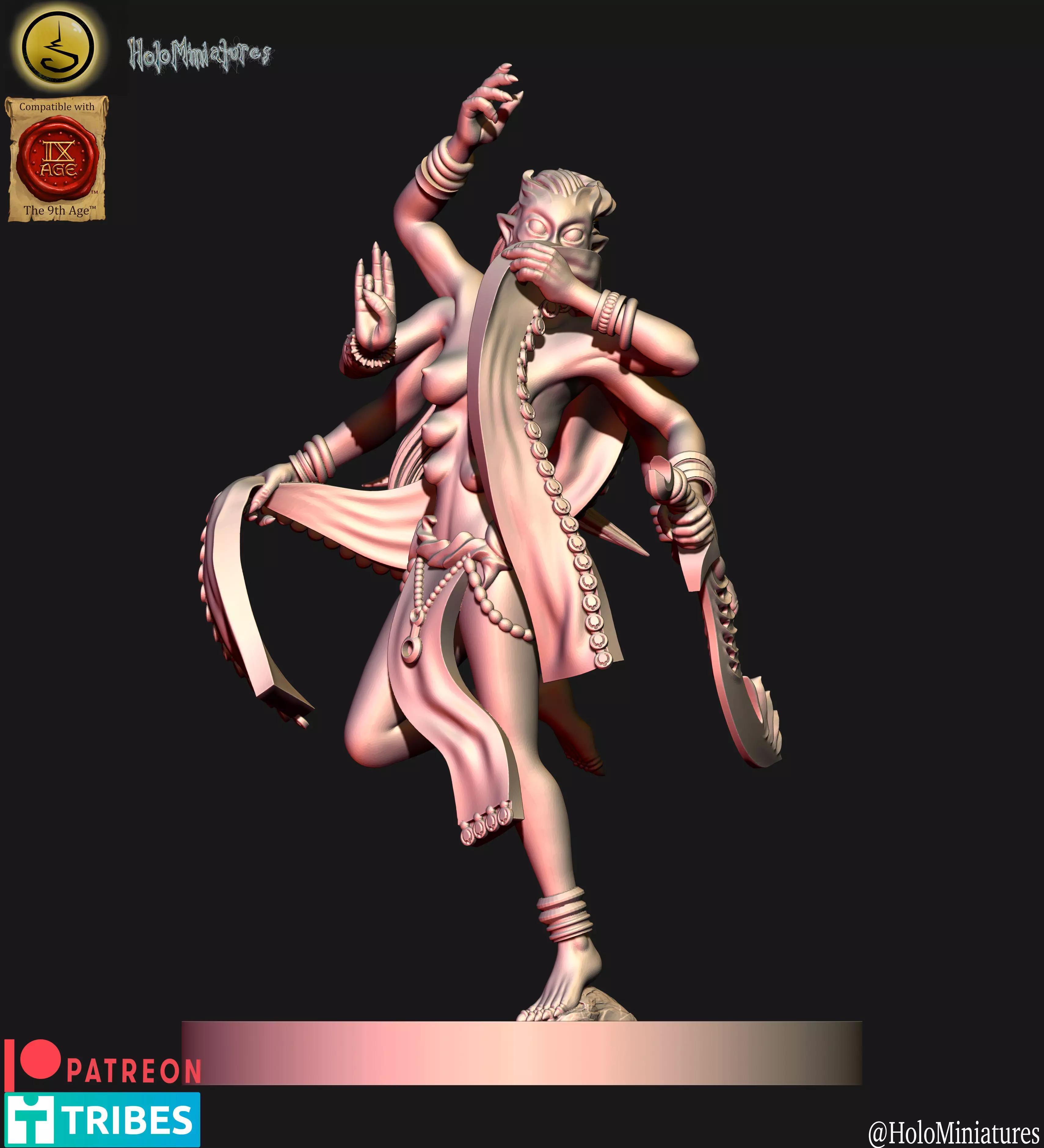 Daemons of lust succubi 4 3D print model_0