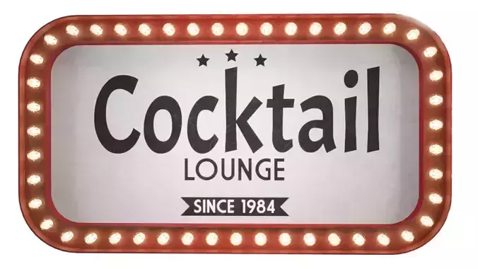 The Cocktail Lounge sign 3D model