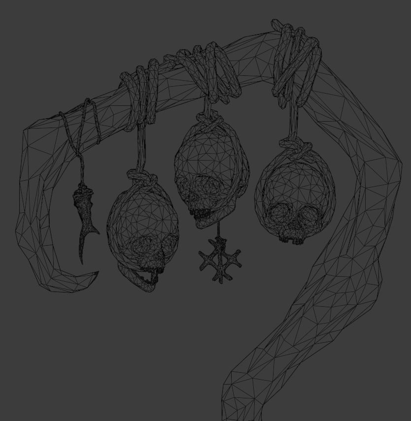 Necromancer Staff 03 Low-poly 3D model_6