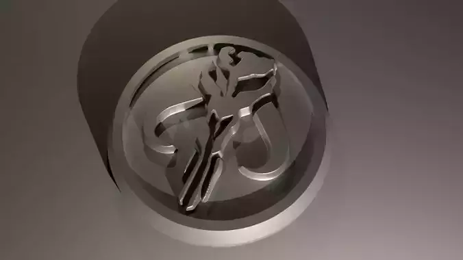 Mandalorian badge Mythosaur Skull beskar 