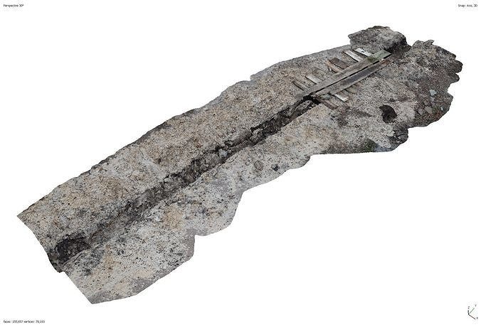 Photogrammetric model of the trench 3D model