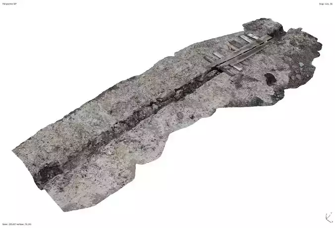 Photogrammetric model of the trench 3D model