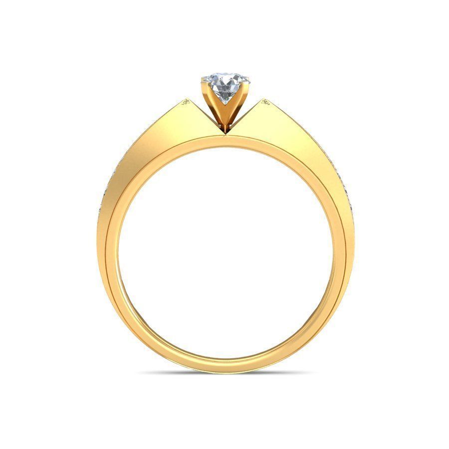 Women Solitaire Ring 3dm stl 3mf glb mtl obj render details 3D print model_3
