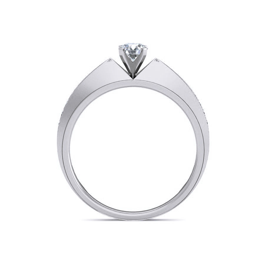 Women Solitaire Ring 3dm stl 3mf glb mtl obj render details 3D print model_4