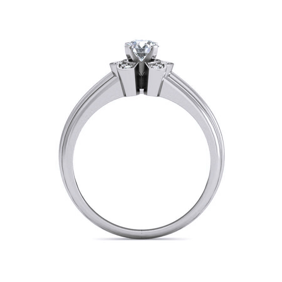 Women Solitaire Ring 3dm stl 3mf glb mtl obj render details 3D print model_4
