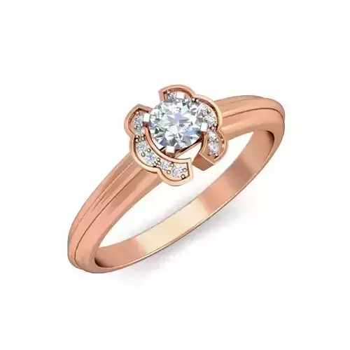 Women Solitaire Ring 3dm stl 3mf glb mtl obj render details