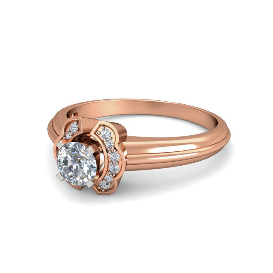 Women Solitaire Ring 3dm stl 3mf glb mtl obj render details 3D print model_14