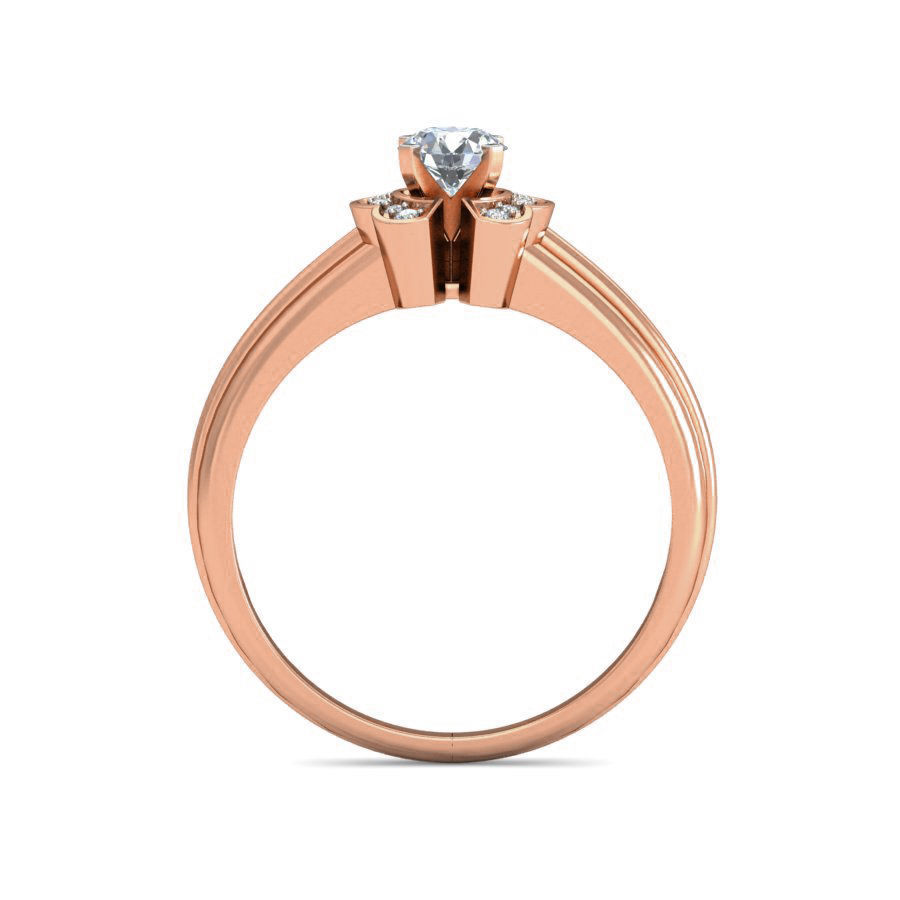 Women Solitaire Ring 3dm stl 3mf glb mtl obj render details 3D print model_5