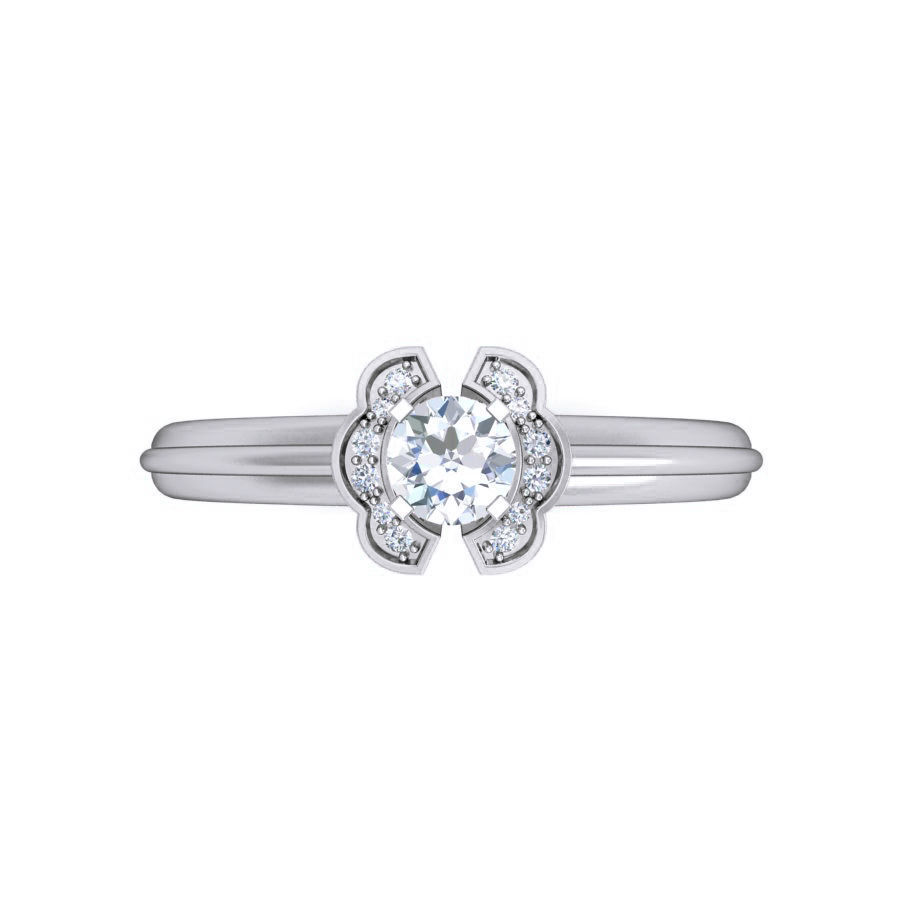 Women Solitaire Ring 3dm stl 3mf glb mtl obj render details 3D print model_11