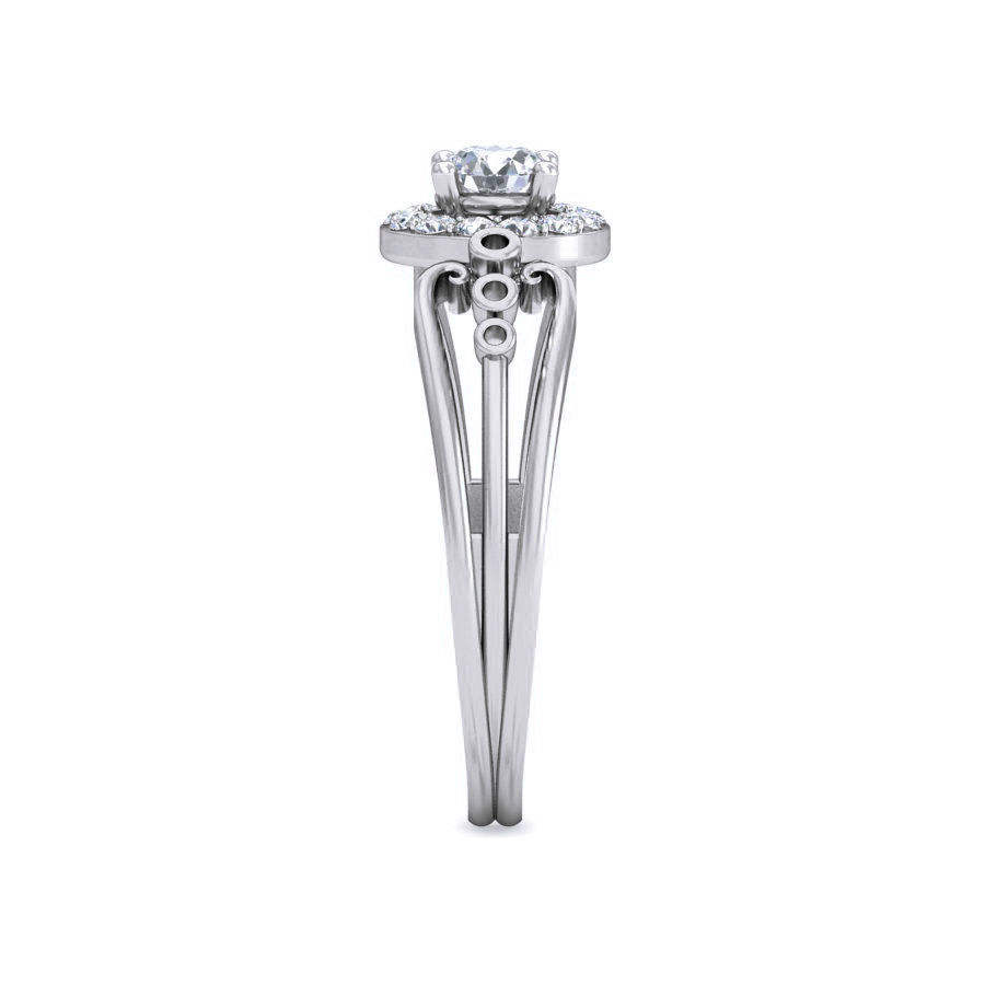 Women Solitaire Ring 3dm stl 3mf glb mtl obj render details 3D print model_7