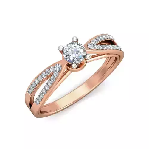 Women Solitaire Ring 3dm stl 3mf glb mtl obj render details