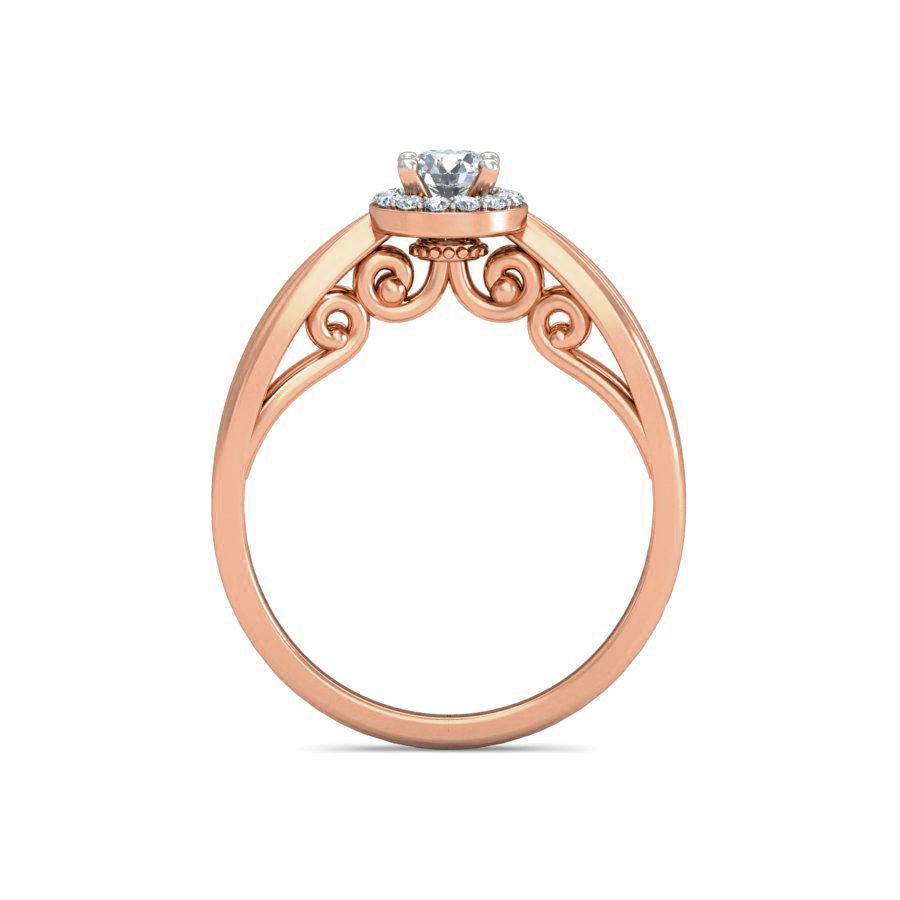 Women Solitaire Ring 3dm stl 3mf glb mtl obj render details 3D print model_5