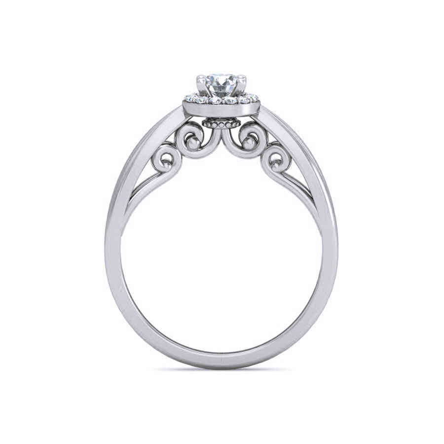 Women Solitaire Ring 3dm stl 3mf glb mtl obj render details 3D print model_4