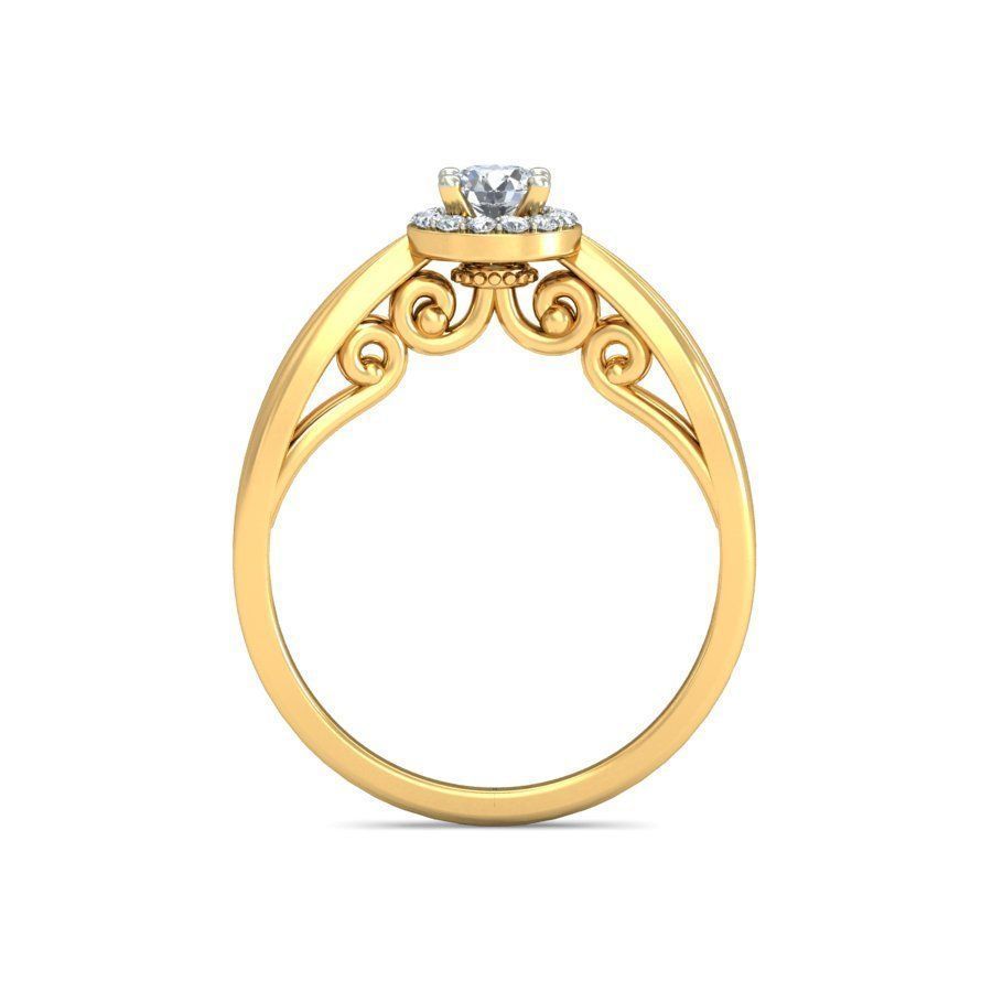 Women Solitaire Ring 3dm stl 3mf glb mtl obj render details 3D print model_3
