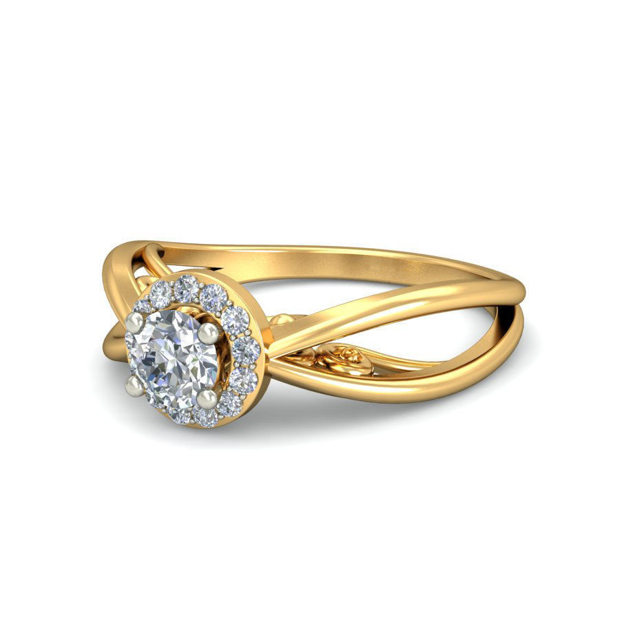 Women Solitaire Ring 3dm stl 3mf glb mtl obj render details 3D print model_12