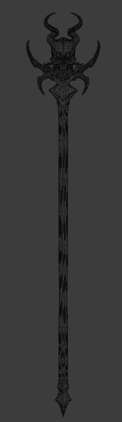 Necromancer Staves Collection Low-poly 3D model_25