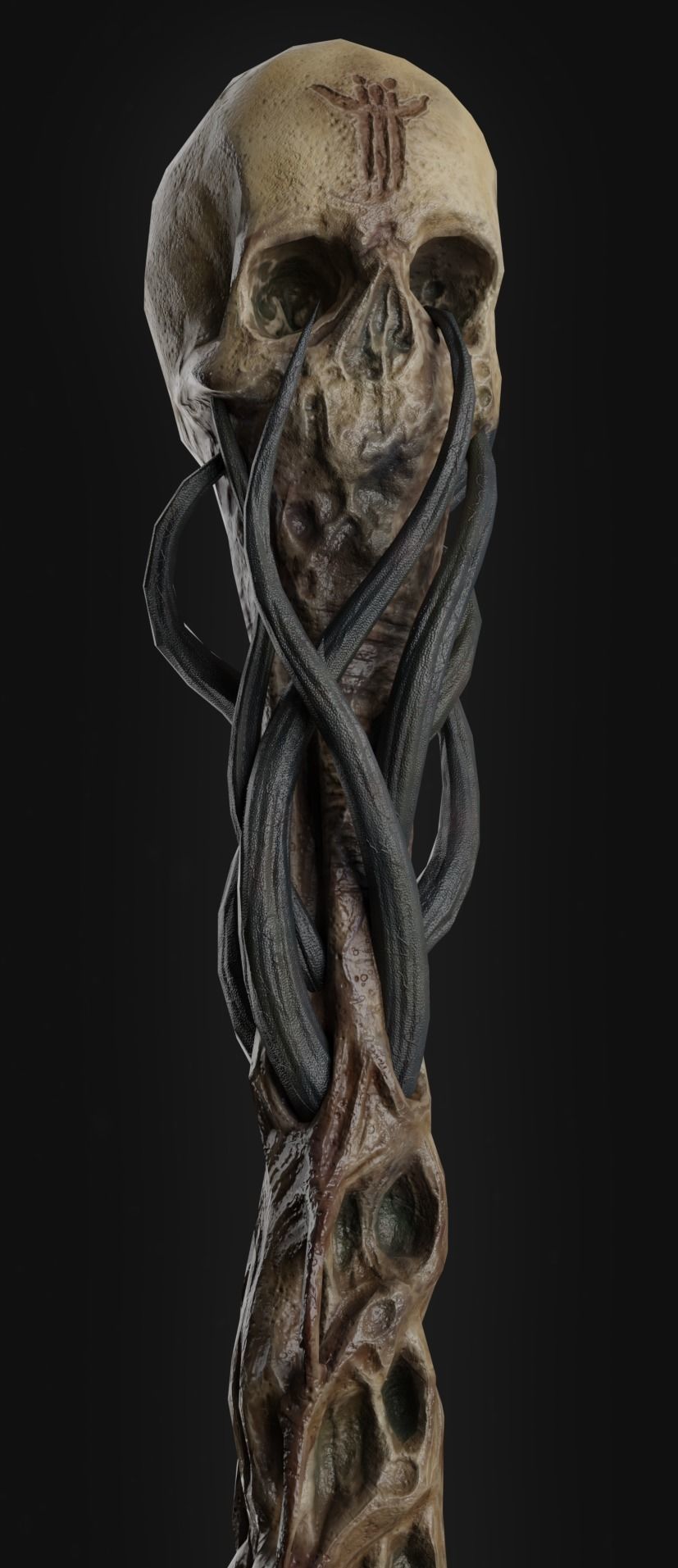 Necromancer Staves Collection Low-poly 3D model_17