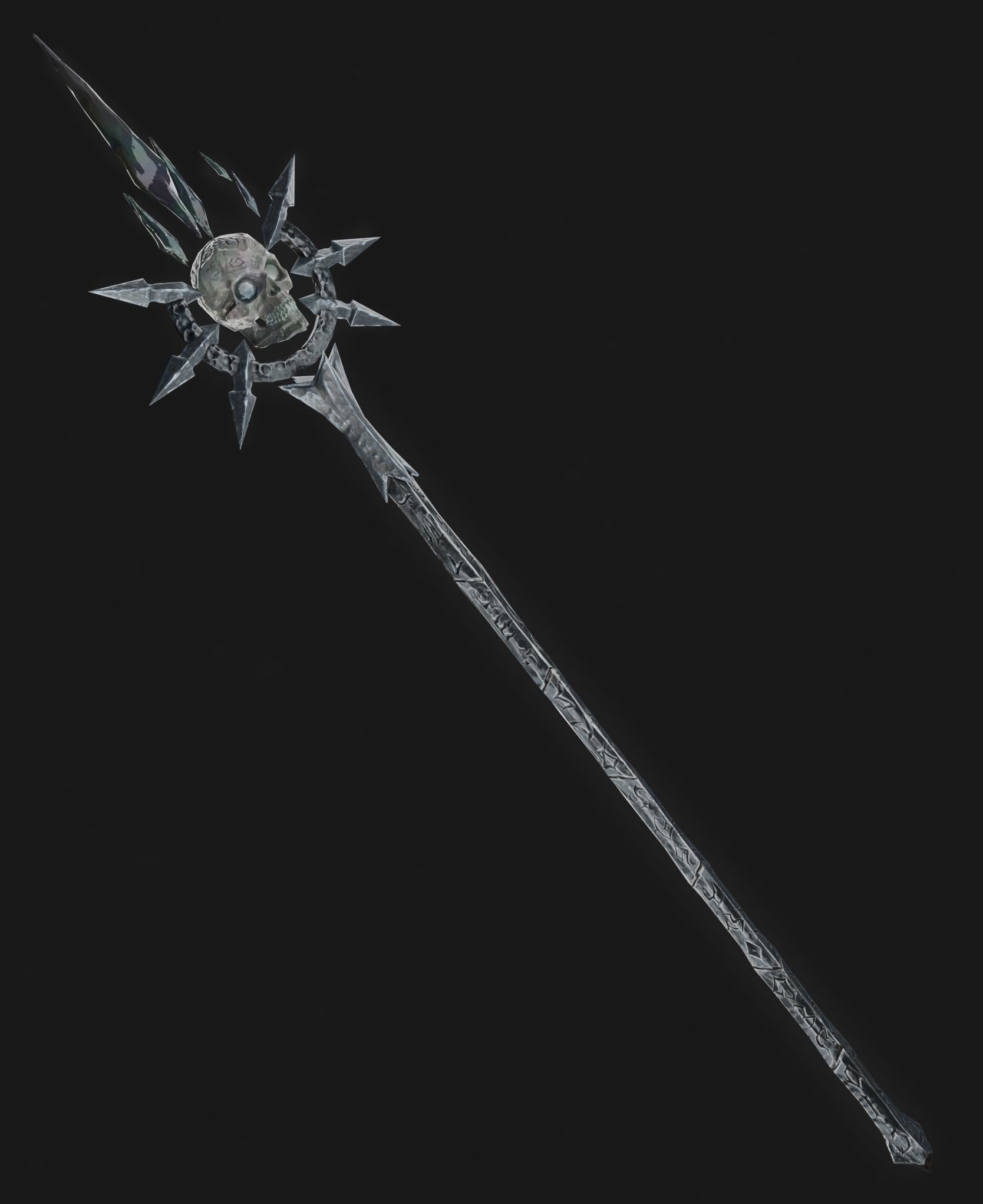 Necromancer Staves Collection Low-poly 3D model_10