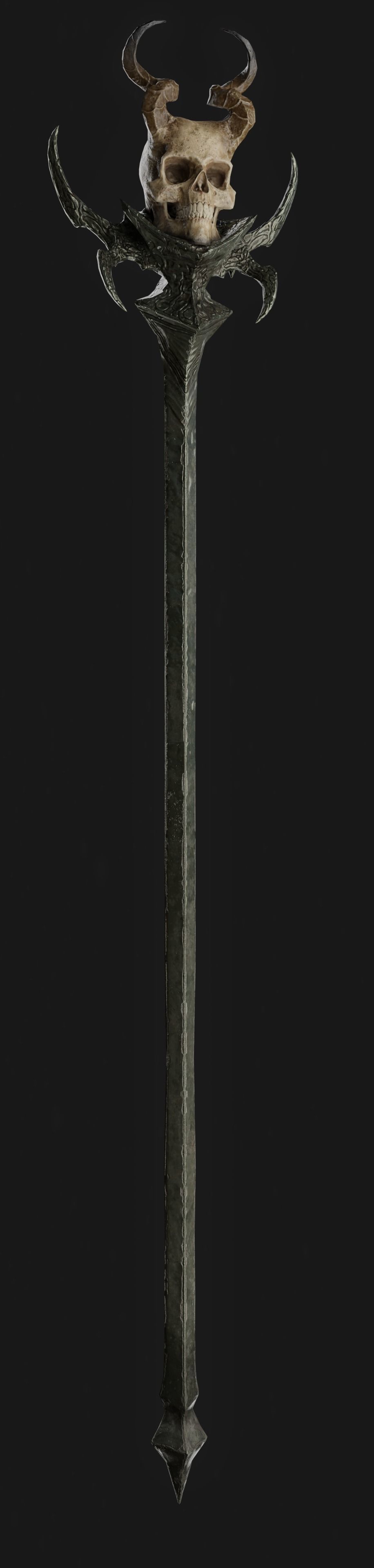 Necromancer Staves Collection Low-poly 3D model_19