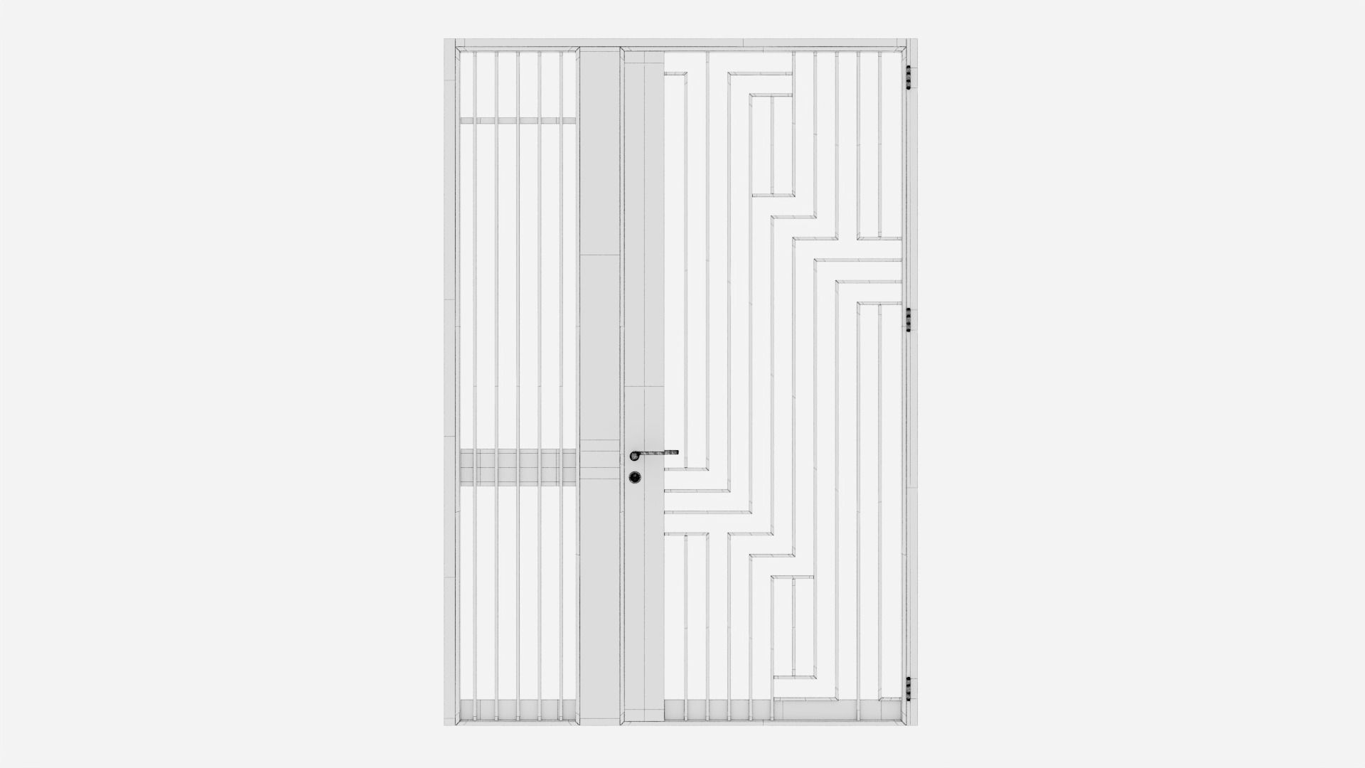 Aluminium door 292 3D model_6