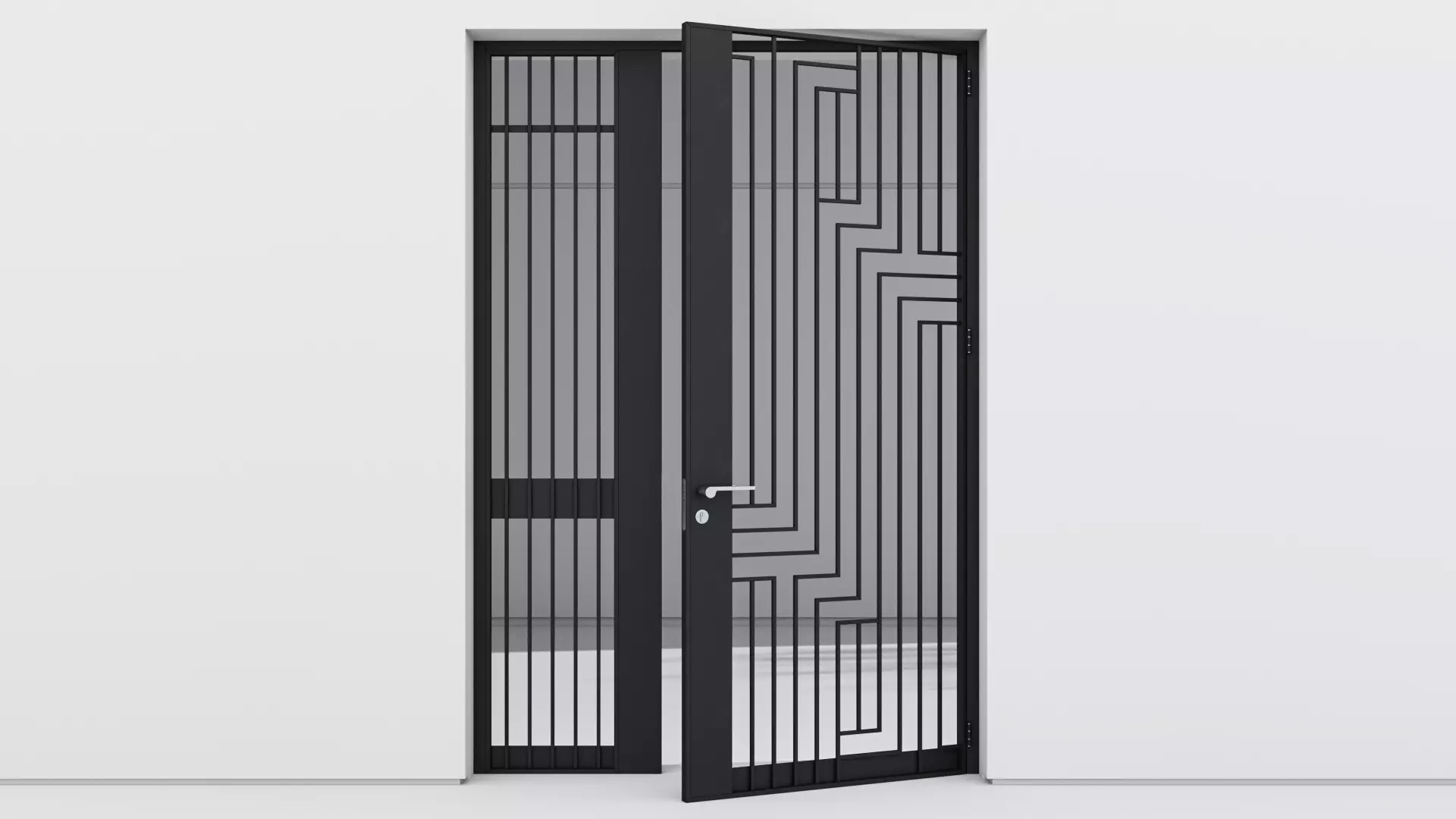 Aluminium door 292 3D model_0