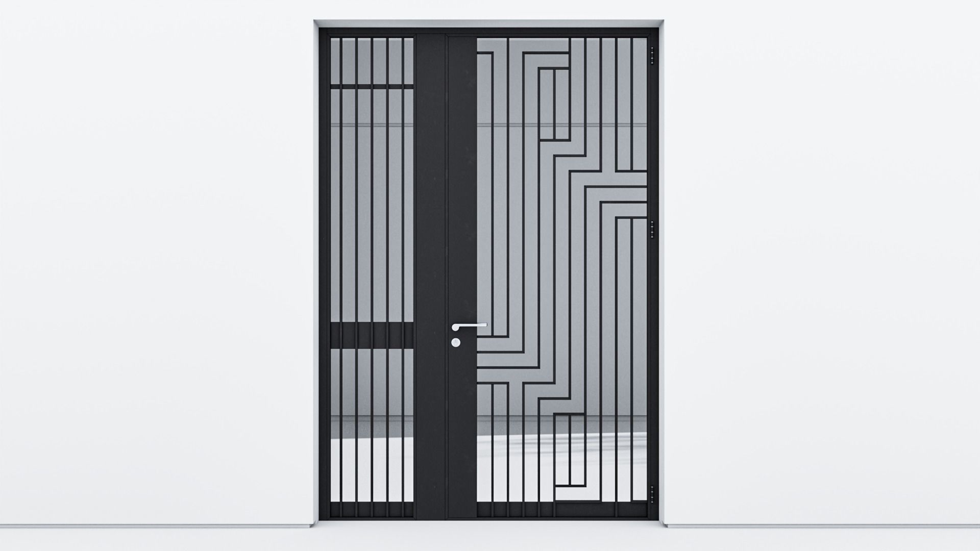 Aluminium door 292 3D model_3