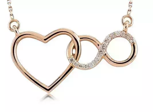 Eternity and Heart Necklace