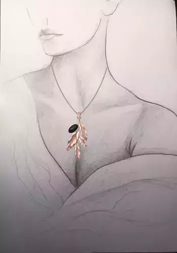 Unique Olive branch necklace 3D print model