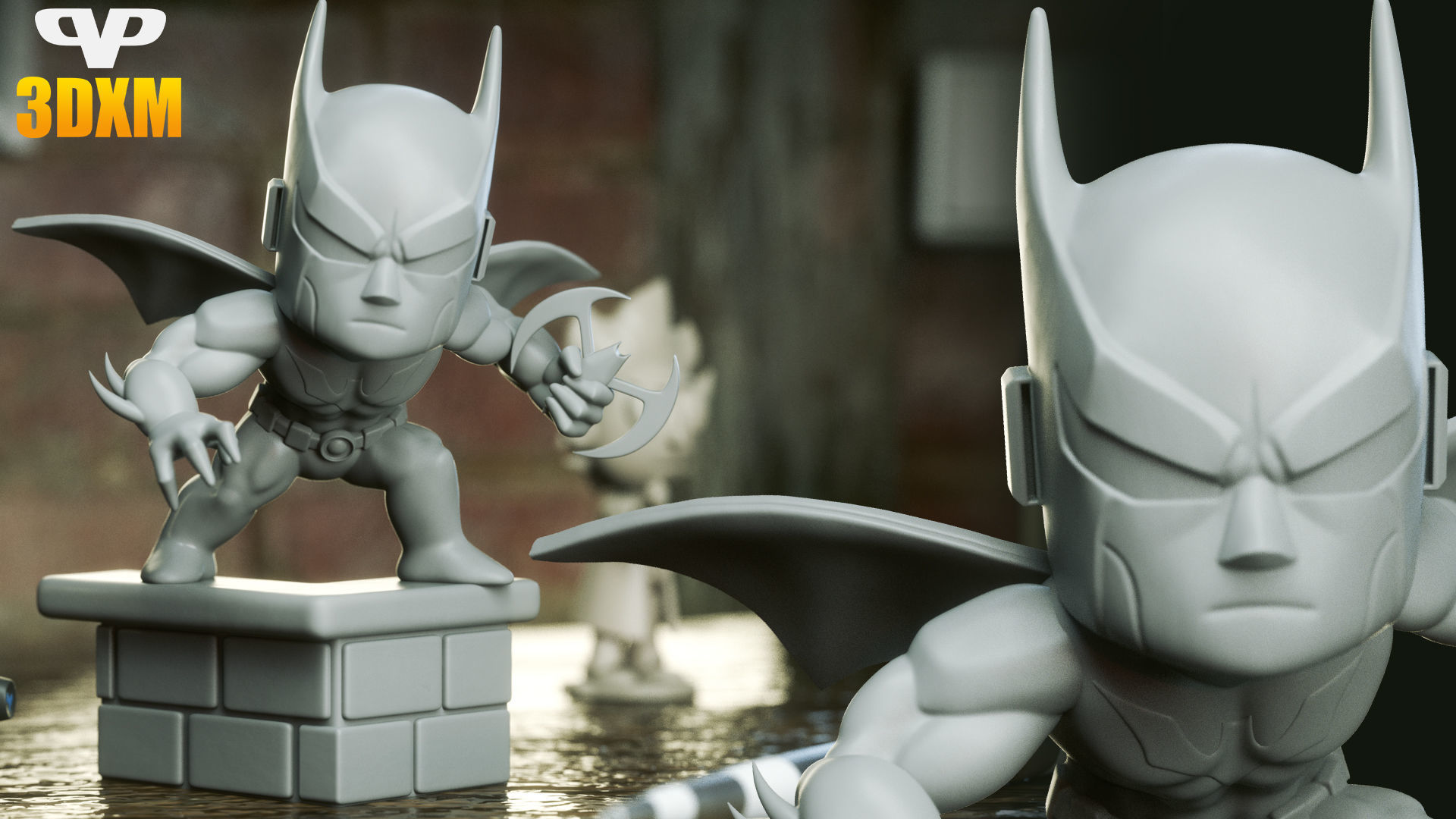 Batman Beyond Chibi STL for 3D Printing ChibiSTL 3DXM 3D print model_3