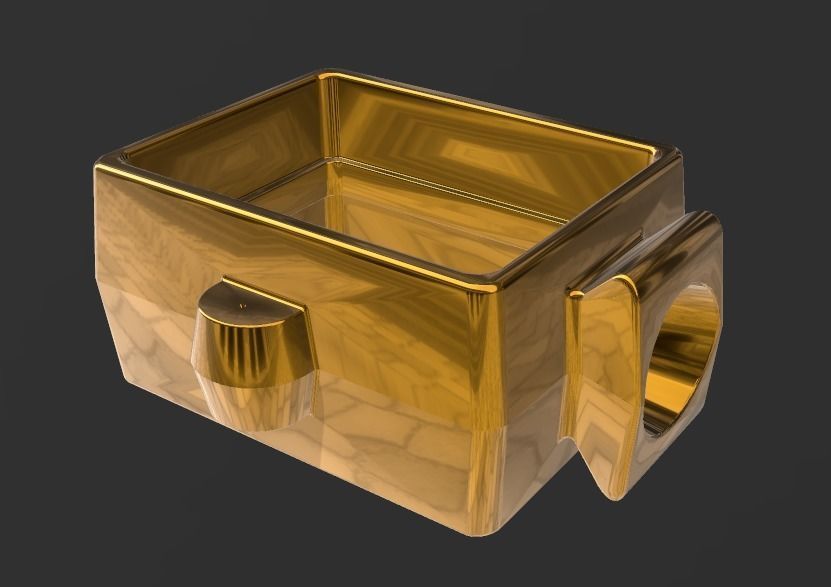 Jewellery sand casting flask 3D print model_2