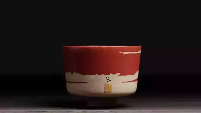 Japanese Ukiyo-e Cup 3D model